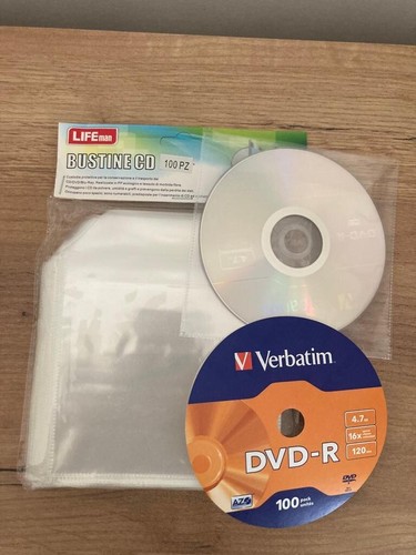 100 buste trasparenti per - buste, cd