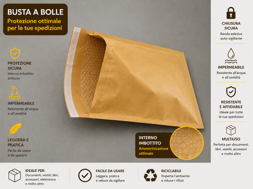 Buste imbottite per spedizioni - buste,